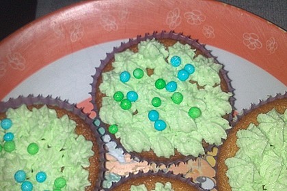 Zitronen - Cupcakes mit Waldmeister - Frischkäse - Creme 65
