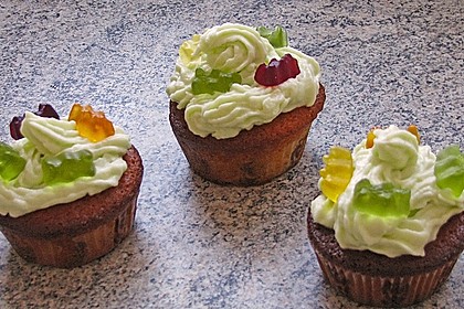 Zitronen - Cupcakes mit Waldmeister - Frischkäse - Creme 51
