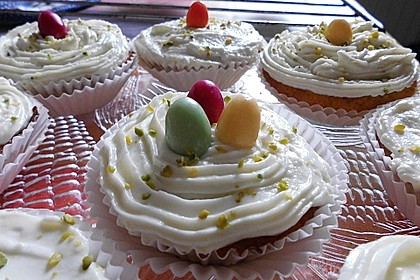 Zitronen - Cupcakes mit Waldmeister - Frischkäse - Creme 33