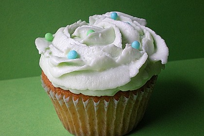 Zitronen - Cupcakes mit Waldmeister - Frischkäse - Creme 22