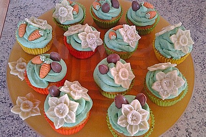 Zitronen - Cupcakes mit Waldmeister - Frischkäse - Creme 31