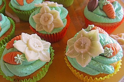 Zitronen - Cupcakes mit Waldmeister - Frischkäse - Creme 13