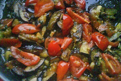 Zitronenauberginen mit Tomaten all'italiamann