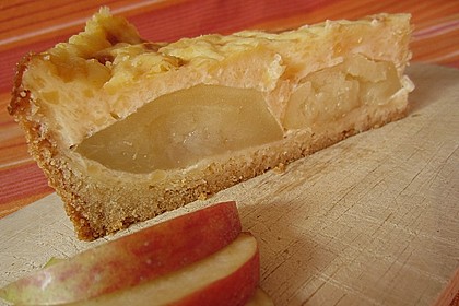 Apfelkuchen mit Vanillepudding