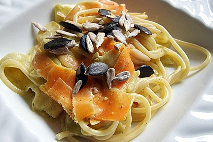 Nudeln mit Gemüse und Frischkäse 2