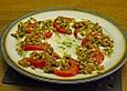 Tomaten - Mozzarella - Gratin mit Zwiebel - Petersilien - Br&ouml;selmischung