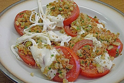 Tomaten - Mozzarella - Gratin mit Zwiebel - Petersilien - Br&ouml;selmischung 3