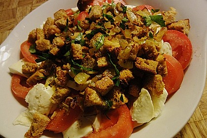 Tomaten - Mozzarella - Gratin mit Zwiebel - Petersilien - Br&ouml;selmischung 4