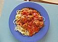 Spaghetti mit Tomatenso&szlig;e und Fleischb&auml;llchen