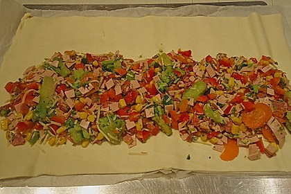 Brokkoli - Leberkäse - Strudel 8