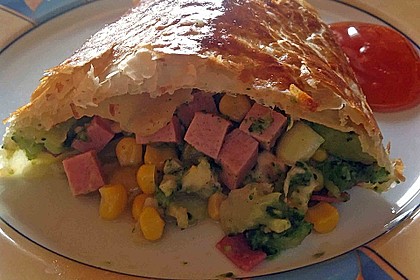 Brokkoli - Leberkäse - Strudel 4