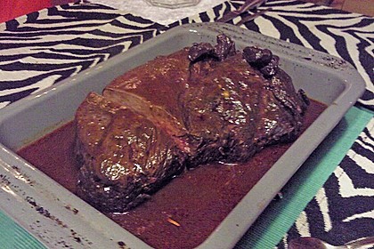 Hirschbraten in Rotwein - Kirschsauce 20