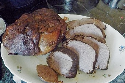 Hirschbraten in Rotwein - Kirschsauce 22