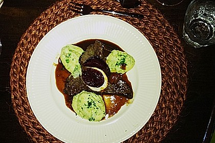 Hirschbraten in Rotwein - Kirschsauce 15