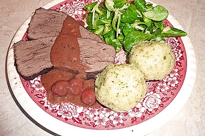 Hirschbraten in Rotwein - Kirschsauce 7