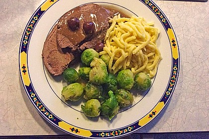 Hirschbraten in Rotwein - Kirschsauce 5