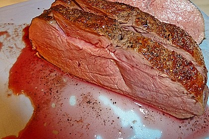 Hirschbraten in Rotwein - Kirschsauce 6