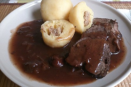 Hirschbraten in Rotwein - Kirschsauce 2