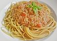 Spaghetti mit kalter Tomaten - Basilikum - Sauce
