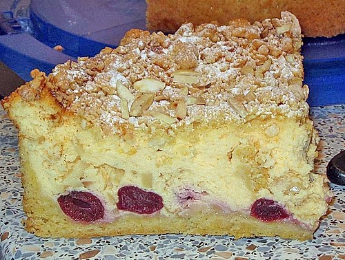 Käsekuchen mit Kirschen und Streusel (Rezept mit Bild) | Chefkoch.de