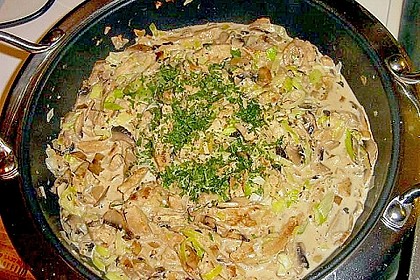 Sojageschnetzeltes mit Lauch 1