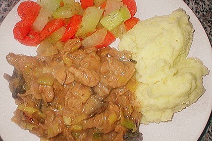 Sojageschnetzeltes mit Lauch 3