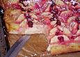 Apfelkuchen mit Preiselbeeren