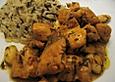 Hendl mit Sherry - Soja Sauce und gebrannten Mandeln