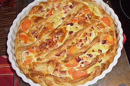 Gem&uuml;sekuchen mit Schinken