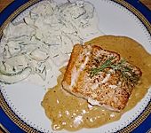 Wildlachsfilet in Honig-Senf Sauce (Bild)