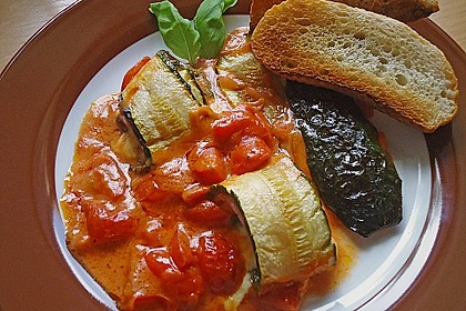 Zucchini - Schinkenr&ouml;llchen &uuml;berbacken 3