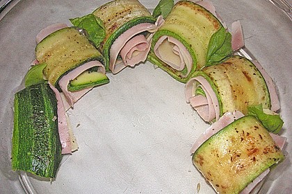 Zucchini - Schinkenr&ouml;llchen &uuml;berbacken 6