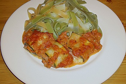 Zucchini - Schinkenr&ouml;llchen &uuml;berbacken 15