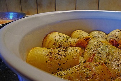 Zucchini - Schinkenr&ouml;llchen &uuml;berbacken 21