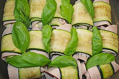 Zucchini - Schinkenr&ouml;llchen &uuml;berbacken 37