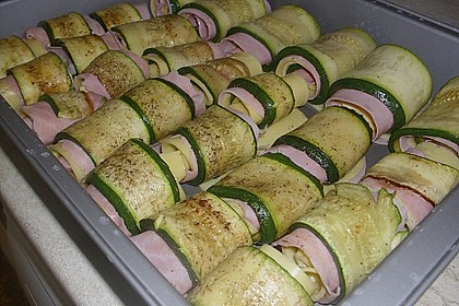 Zucchini - Schinkenr&ouml;llchen &uuml;berbacken 42