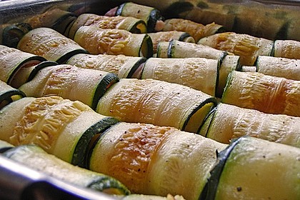 Zucchini - Schinkenr&ouml;llchen &uuml;berbacken 46