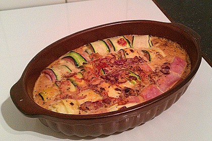 Zucchini - Schinkenr&ouml;llchen &uuml;berbacken 49