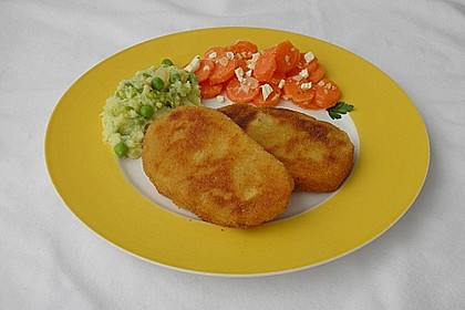 Panierte Kohlrabischeiben