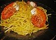 Sauerkrautspaghetti mit Scampi