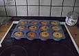 Pfirsichmuffins mit Marzipan