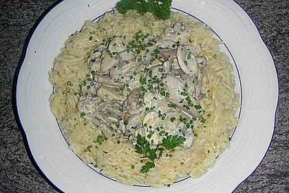 Pilze mit Kr&auml;utern und Reis