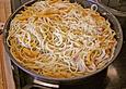 Sauerkrautspaghetti mit Scampi