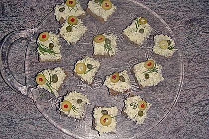Brotaufstrich zum Aperitif oder zur sp&auml;ten Stunde mit Crevetten
