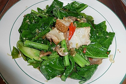 Pad Pak Kanaa Moo Grob, Thailand 2