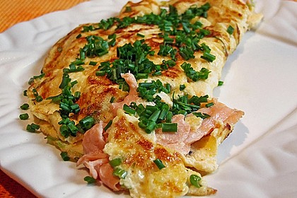 Omelett mit ger&auml;uchertem Lachs 9