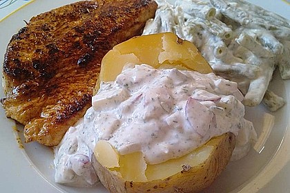 Backkartoffeln mit Frühlingsquark 1