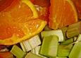 Buntewollsockes Rhabarber - Orangen - Kompott