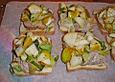 Toast mit Schweinefilet, Birne und Blauschimmelk&auml;se