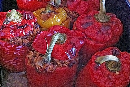 Gefüllte Paprika mit Hackfleisch und Reis 6